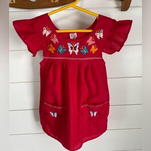 Embroidered butterfly dress